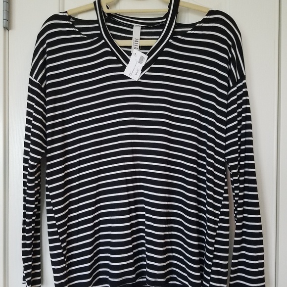 Jolie Tops - Black Stripe Top